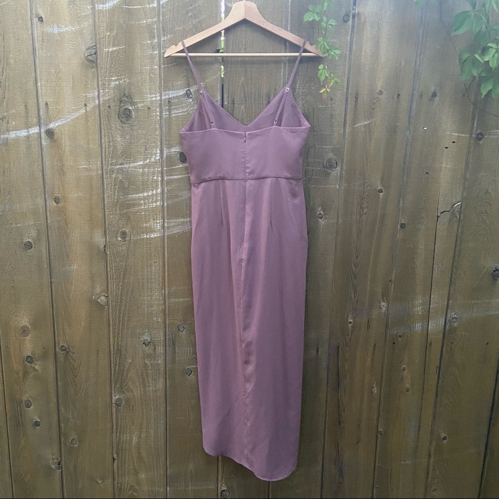 Dusty Purple Tulip Midi Dress 🌿 - Picture 4 of 10